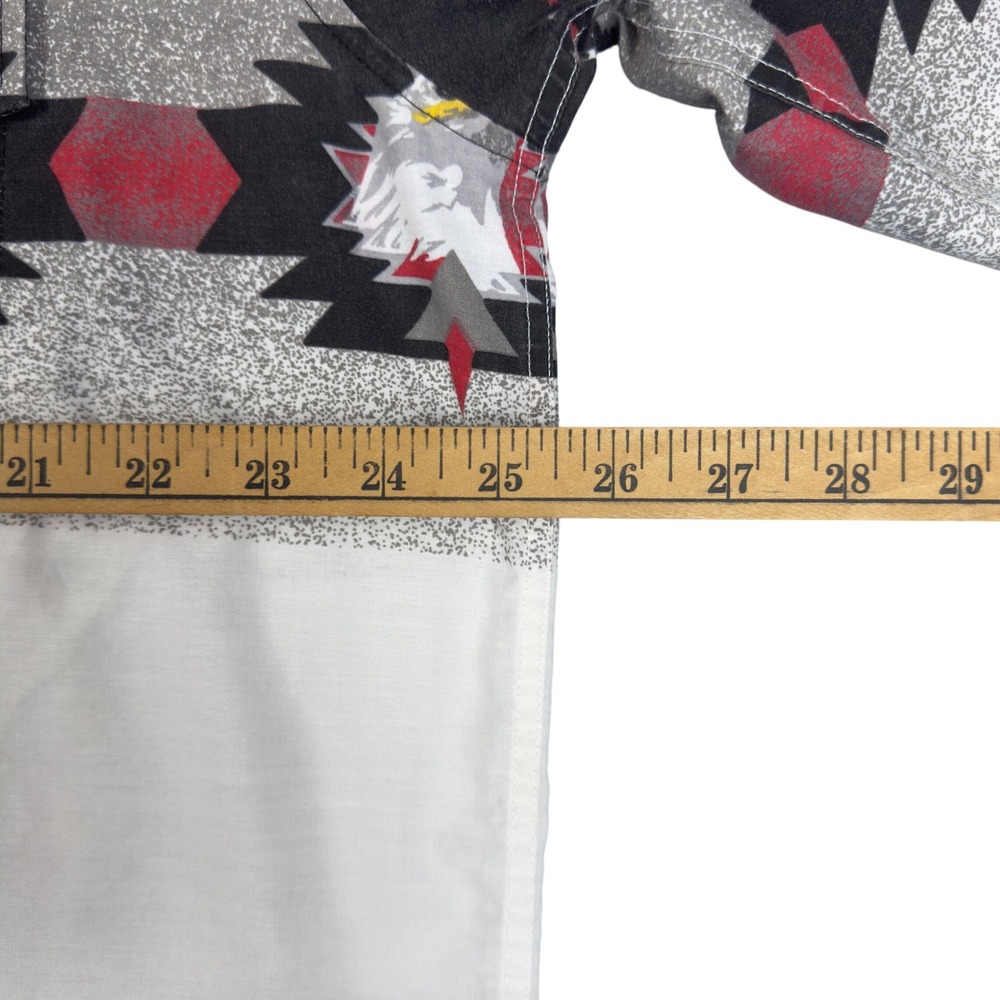 Vtg High Noon Western Pearl Snap Shirt Men's XL Eagle Aztec Cowboy USA Made - Picture 8 of 10